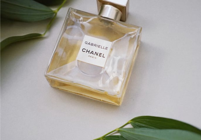 Golden CHANEL Perfume bottle